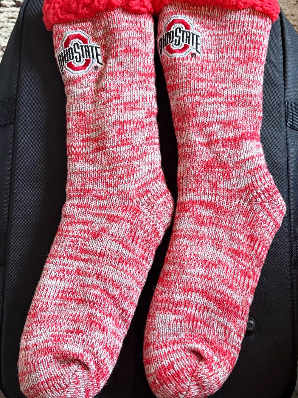 Women’s thick Ohio state slipper socks